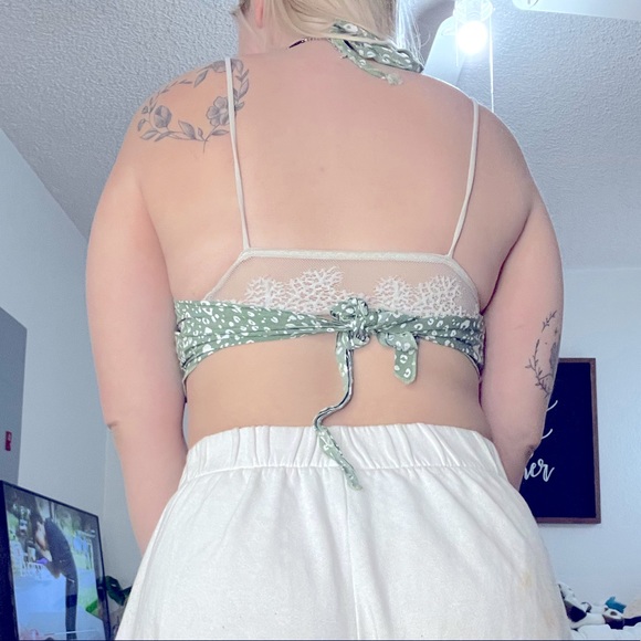 Green Leopard Halter Top - Picture 2 of 2